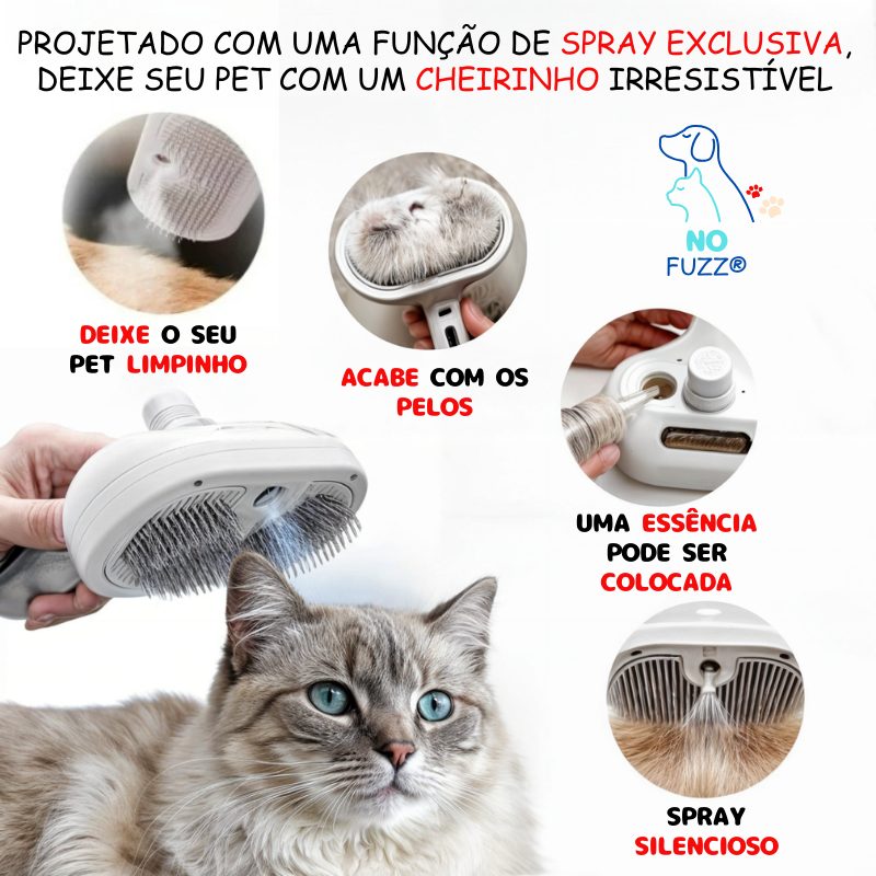 NoFuzz® - Escova Tira Pelos 2 em 1