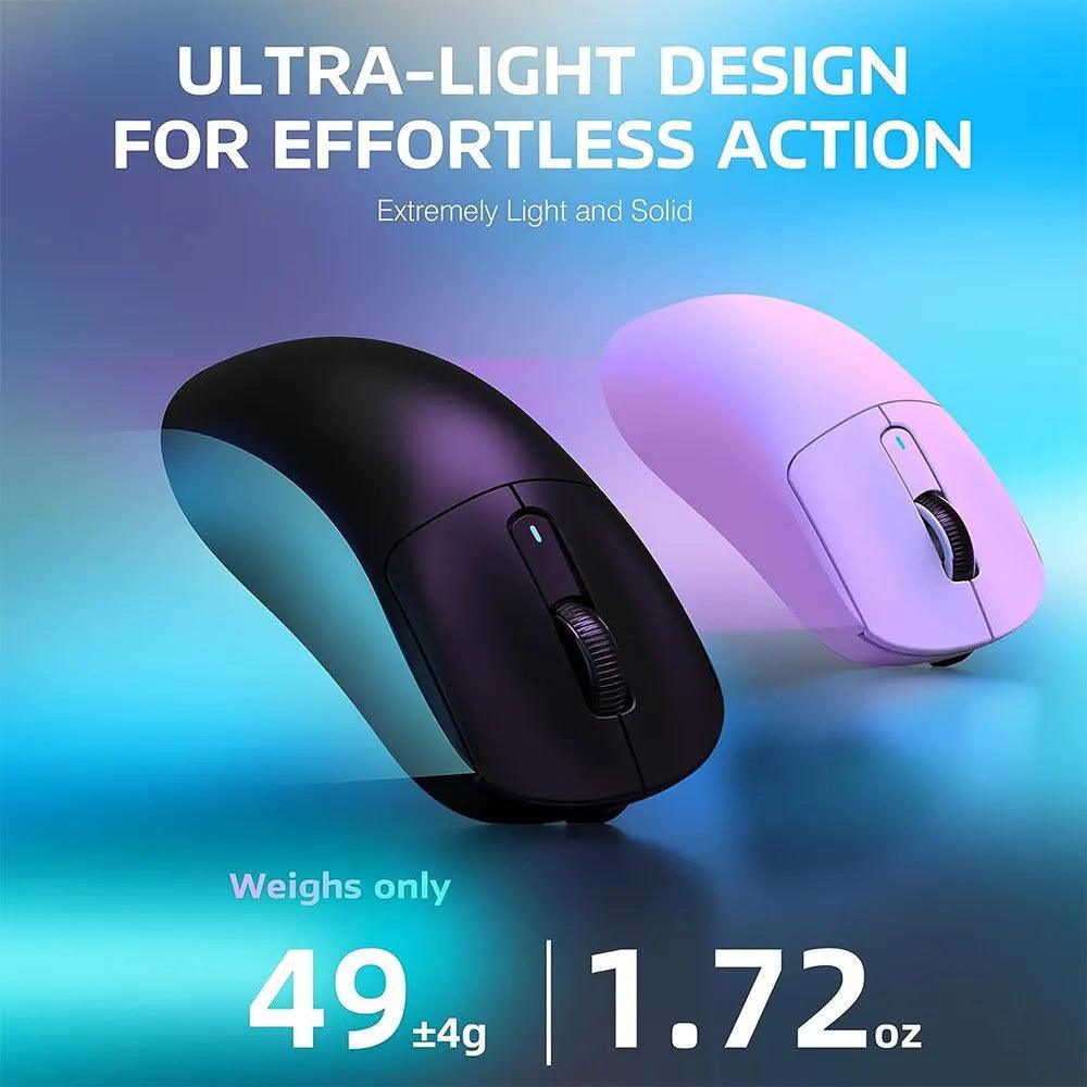 X3 Lightweight Wireless Gaming Mouse with 3 Mode 2.4G USB-C Wired Bluetooth 26K DPI PAW3395 Optical Sensor for PC/Laptop/Win/Mac - TendTuddo