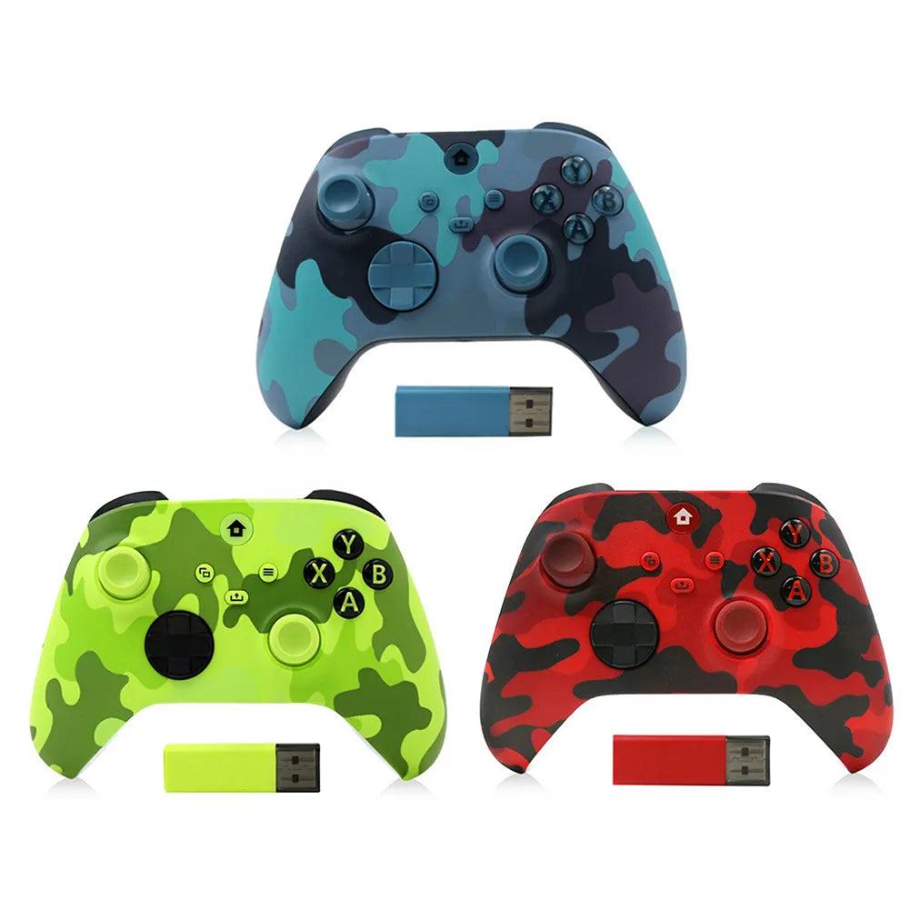 2.4G Wireless Gamepad para XBOX SERIES X/S - Manípulo de Jogo com Vibração de 6 Eixos, Função Turbo e Controle Sem Fio - Anti-derrapante - TendTuddo