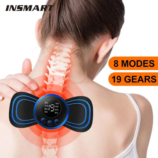EMS Neck Massager - Mini Massageador para Alívio da Dor Muscular Cervical - TendTuddo