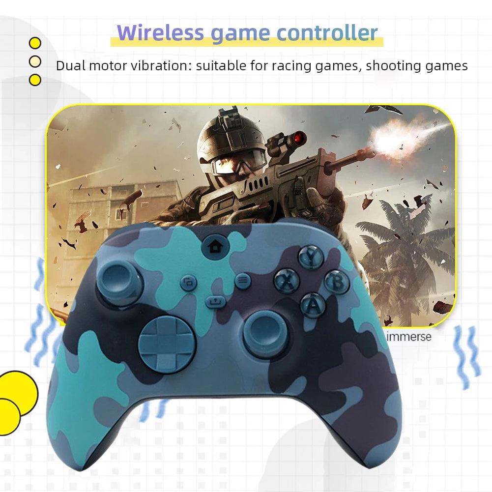 2.4G Wireless Gamepad para XBOX SERIES X/S - Manípulo de Jogo com Vibração de 6 Eixos, Função Turbo e Controle Sem Fio - Anti-derrapante - TendTuddo