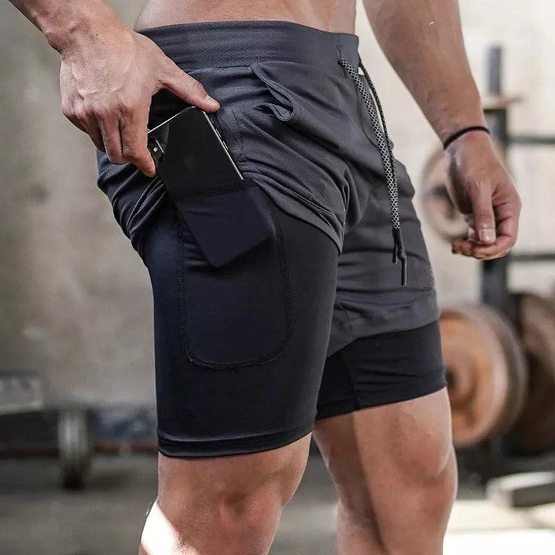 Camo Running Shorts Men Gym Sports Shorts 2 In 1 Quick Dry Workout Training Gym Fitness Jogging Short Pants Summer Men Shorts - TendTuddo