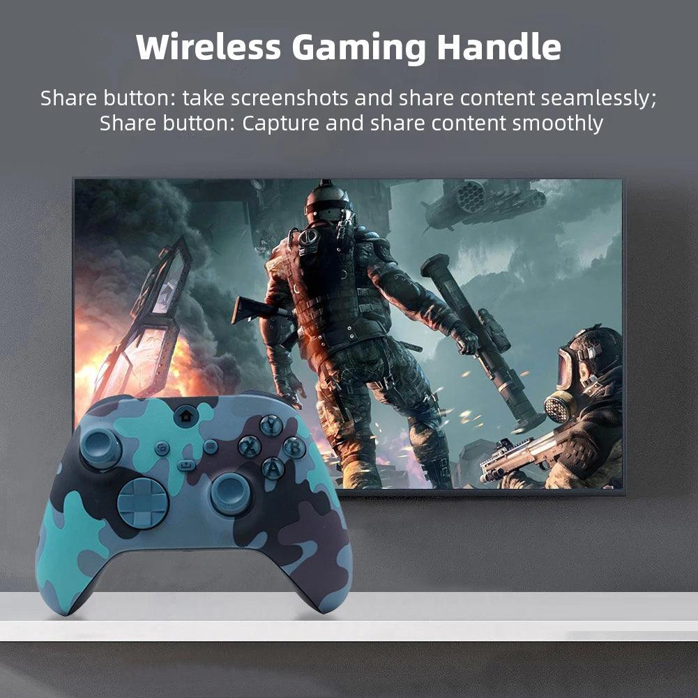 2.4G Wireless Gamepad para XBOX SERIES X/S - Manípulo de Jogo com Vibração de 6 Eixos, Função Turbo e Controle Sem Fio - Anti-derrapante - TendTuddo