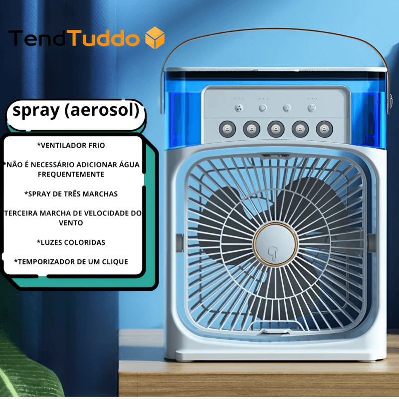 Frosty Refreshes®️ - Climatizador, Umidificado De Ar c/ Reservatório Para Água e Gelo; Portátil - TendTuddo - TendTuddo